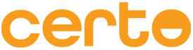 Certo Market logo showing the word certo in lowercase, bold, orange letters on a white background.